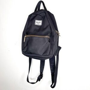 Herschel Supply Co. Black Mini Backpack Gold Zipper Academia Bookbag